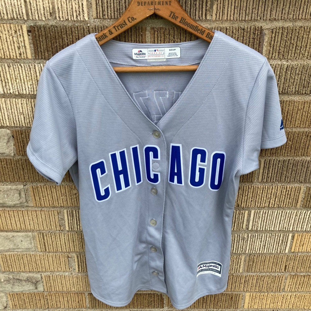 Chicago Cubs Youth Small Anthony Rizzo 44 Jersey Gray Majestic Kids Boys